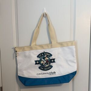 Disney Castaway Club Nautical Blue and White Travel Bag